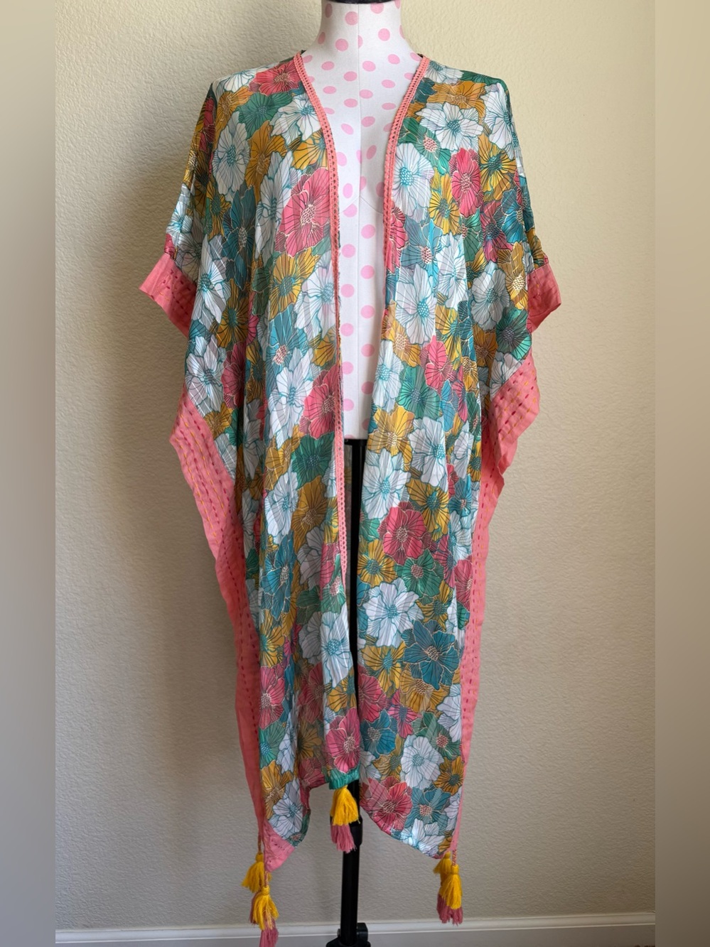 Cato Floral Open-Front Kimono